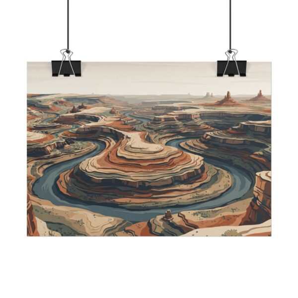 7096098275382735347_2048-1.jpeg Desert Canyon Rolled Poster — Retro Landscape Art Print